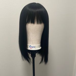 Premium synthetic wig w/bangs